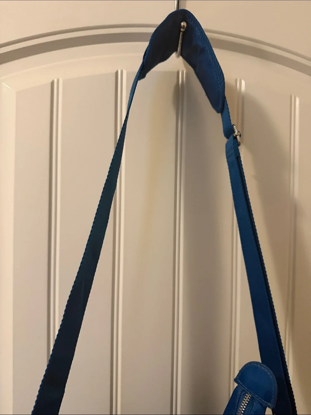 Moschino Two-Tone Blue and Olive Duffel Bag